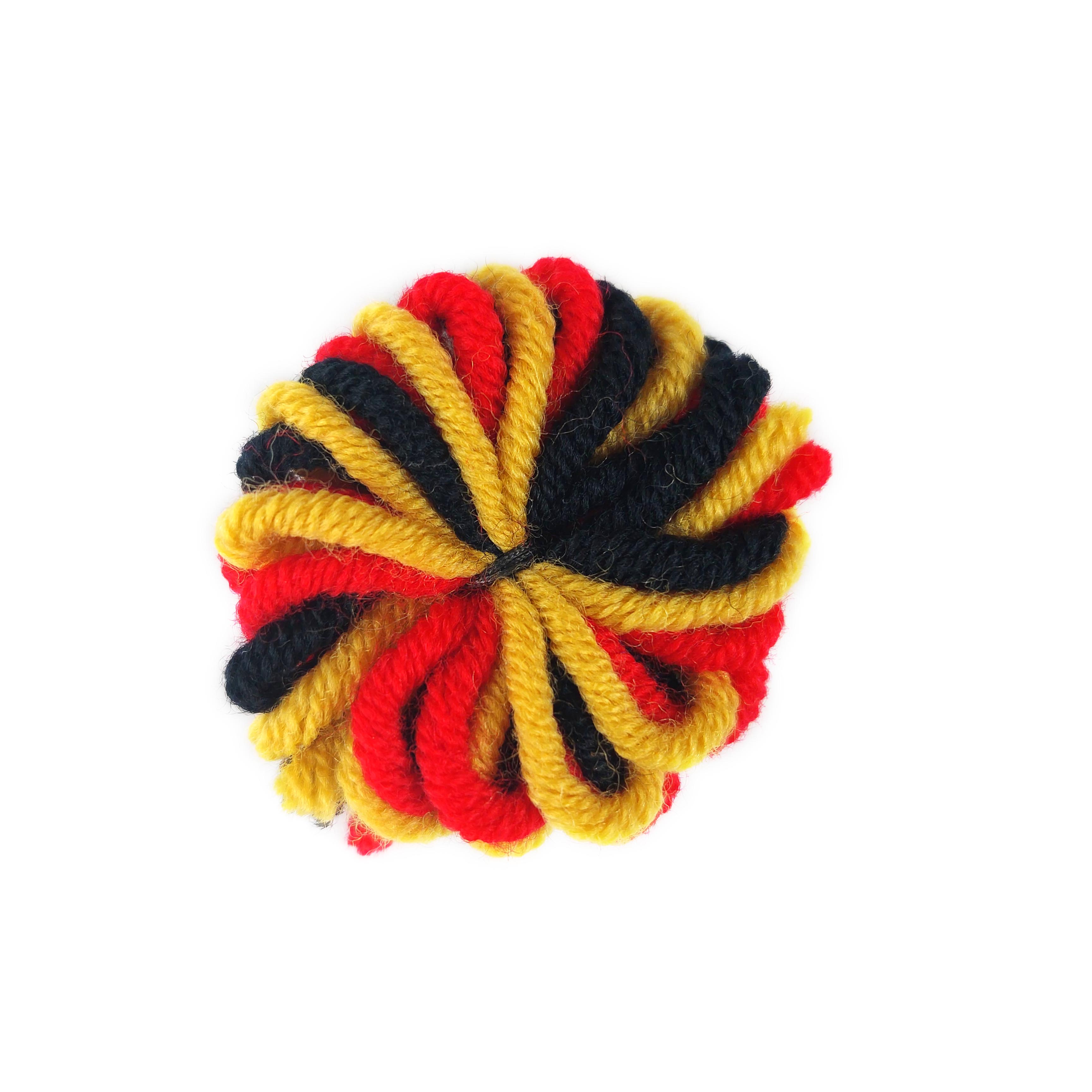 touwbal,  Polly, ledersnoer, multicolor, koordknot