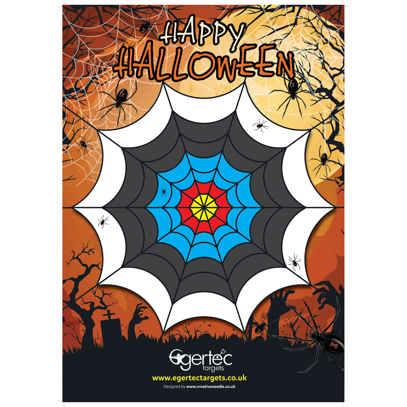Egertec Halloween target face Spiderweb